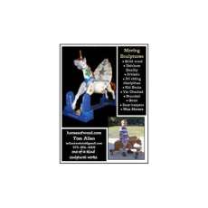 Glider horse, rolling horse ad.