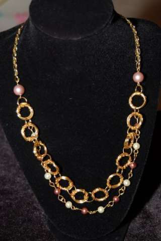 Pearls and Gold Ringlets Necklace