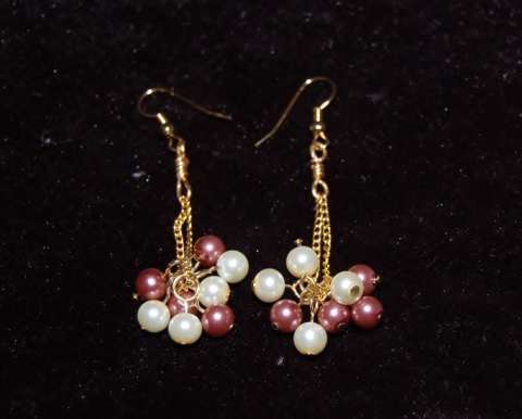 Pearls and Gold Ringlets Earings