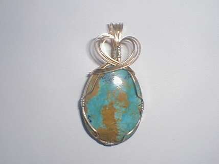 Wire Wrapped Kingman Turquoise