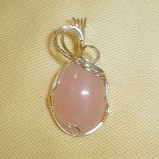 Wire Wrapped Rose Quartz