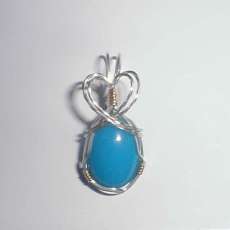 Wire Wrapped Turquoise Mountain Jade