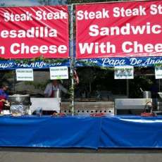 Chef Angelos set up at the festival