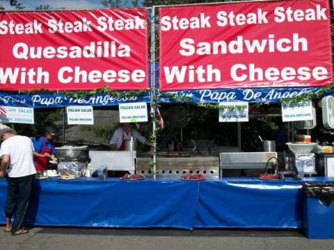 Chef Angelos set up at the festival