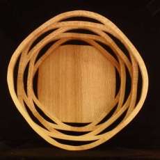 Basket, 4 wave in Sycamore, quarter-sawn