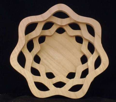 Basket, 4 row, 8 wave, Curly Maple