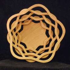 Basket, 6 rows, 5 waves in Cherry