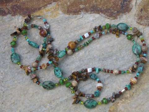 48" Handmade Beaded Necklace