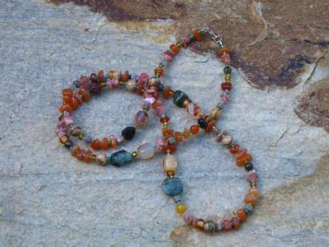 48" Handmade Beaded Necklace