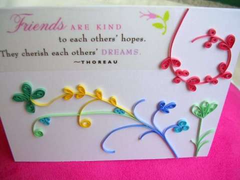 Quilled "Friends" Card