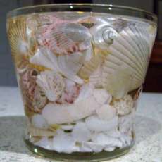 4 inch round top shell candle