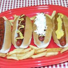 Naked Dog, Dressed Dog, Slaw Dog, Chili Cheese Dog