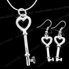 Sample Key Necklace and Earrings Set
