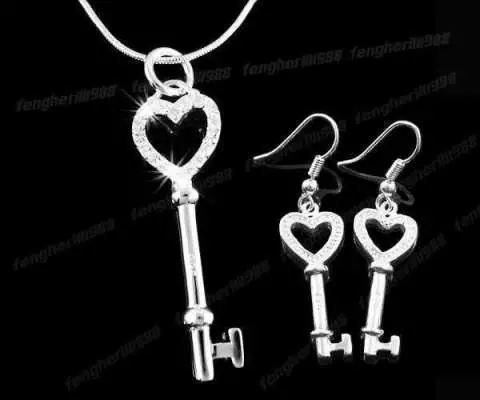 Sample Key Necklace and Earrings Set