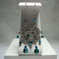 Emerald Crystal Chandelier Earrings