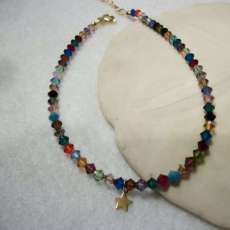 Multicolor Swarovski Crystal Anklet