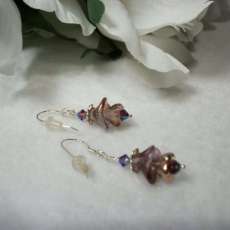 Sterling Silver Amethyst Flower Earrings