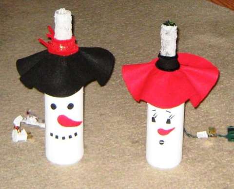Snow Boy & Girl Bottles Lamps
