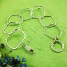 Hand forged sterling braclet