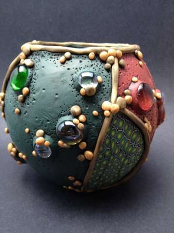 Vase with Glass Gems