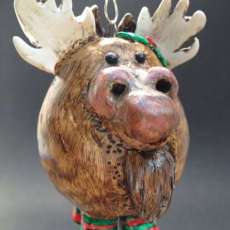 Moose in Socks Ornament