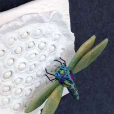 Dragonfly Lotus Tile 257