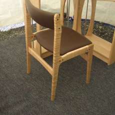 Curly Maple chair with leather seating