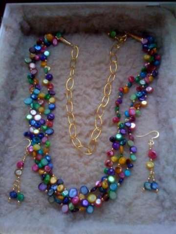 Multicolored shell necklace