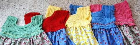 red thread crochet dress