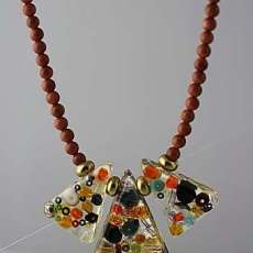 Goldstone and Resin Bead Necklace