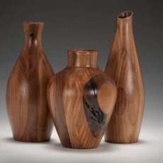 Black Walnut Vases
