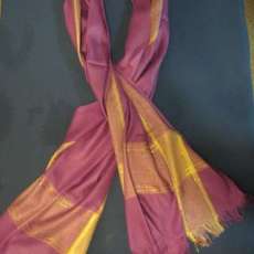 Pink and gold scarf