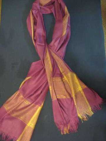 Pink and gold scarf