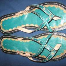 Turquoise Leather Sandals