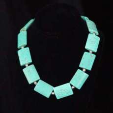 Howlite and sterling silver necklace