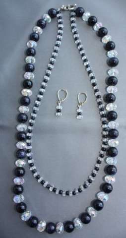 Blue Goldstone with Crytal