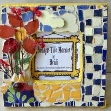 mosaic picture frame with 3D flower