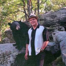 David and Mildred the Bear at Grandfather Mountain