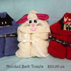 Hooded Towels With Appliqued Faces