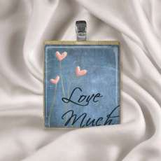 Love Much Scrabble Tile Pendant