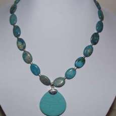 Turquoise Necklace, Bracelet and Earrings Set