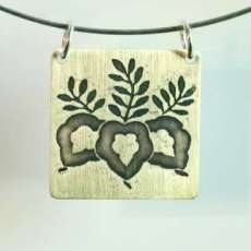 Japanese crest, acid etching