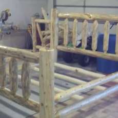 King Size Log Bed