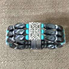 Triple Magnetic Hematite Bracelett