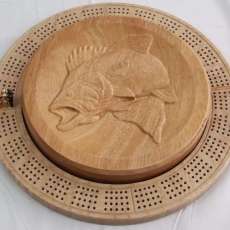 4 Player Cribbage Board Leaping Bass