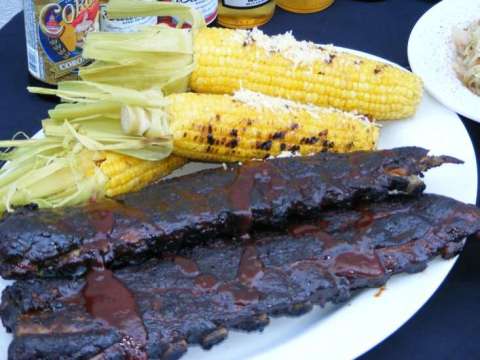 Smoked Ribs and Corn on the Cob