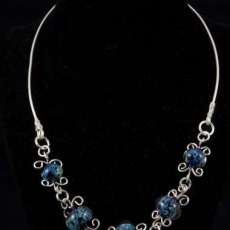 Blue Lampwork Beads and Wire