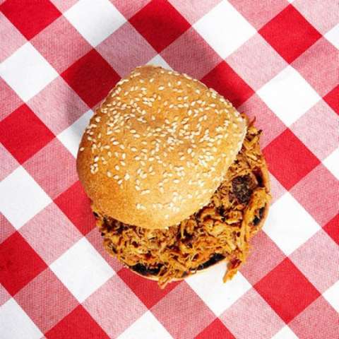  smoked pulled pork butt  sandwich  anyone