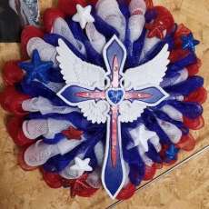 God Bless All Who Serve Wreath