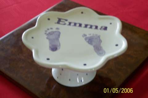 Baby Platter with footprint